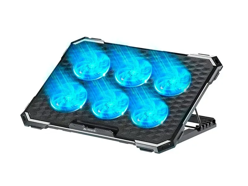 Cooler para laptop iDock N2 Thermal 6 ventiladores led azul 16-18"