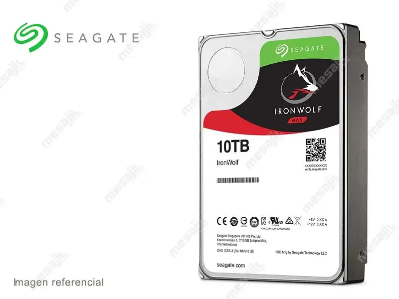 Disco Duro de 10TB Interno Seagate IronWolf NAS SATA 3.5" 7200rpm
