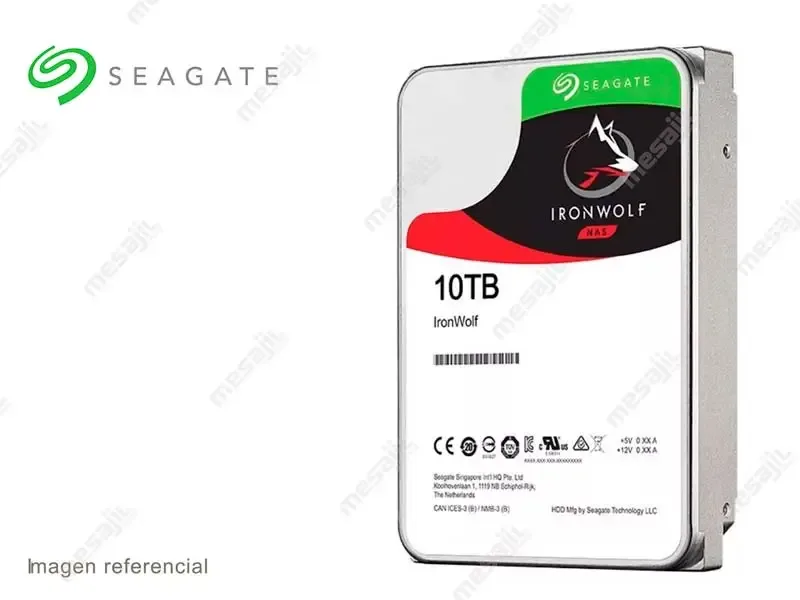 Disco Duro de 10TB Interno Seagate IronWolf Sata3 (ST10000VN000) 3.5" NAS