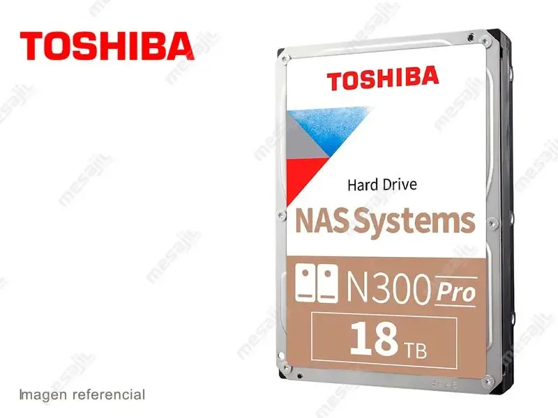Disco Duro de 18TB Interno Toshiba N300 PRO NAS 512MB