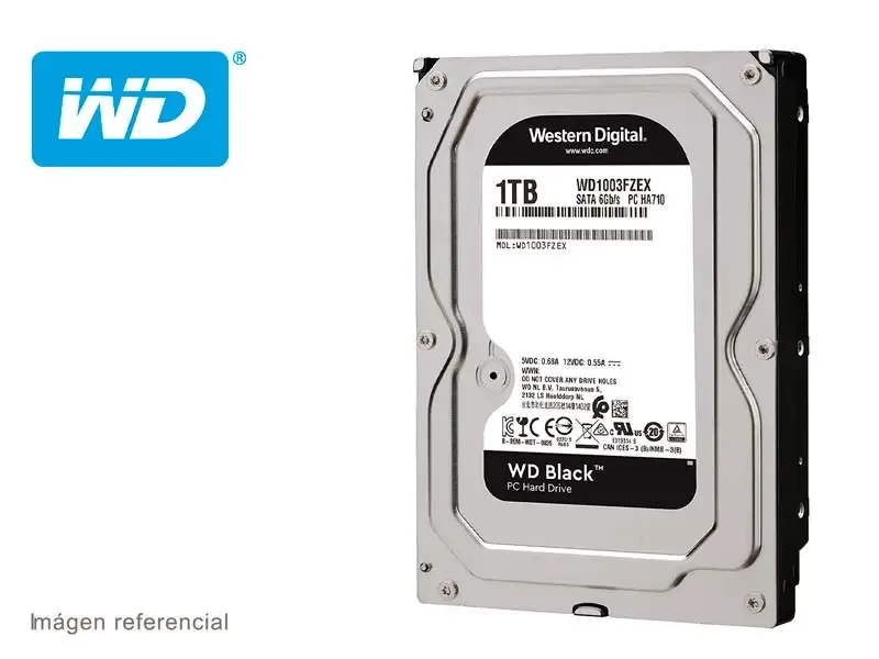 Disco Duro de 1TB Interno Western Digital Black SATA 3.5"