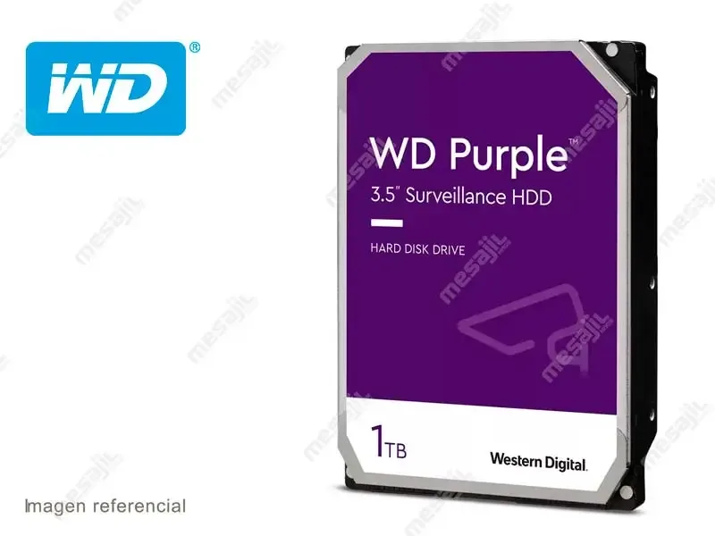Disco Duro de 1TB Interno Western Digital Purple NVR SATA 3.5" (WD11PURZ)