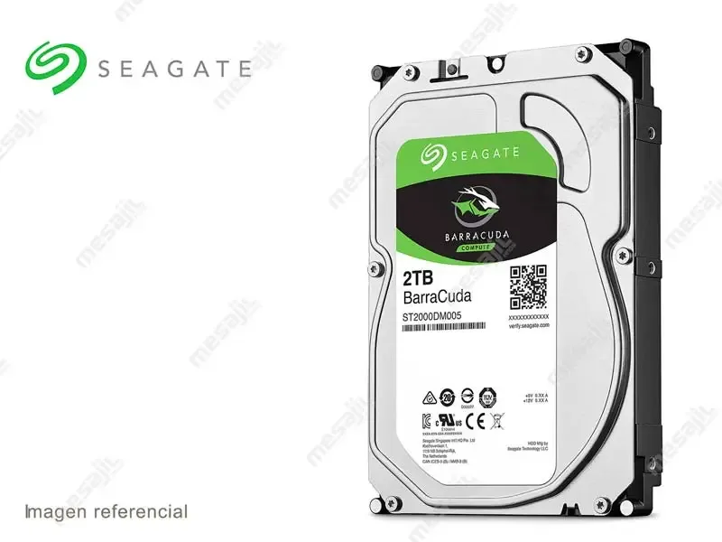 Disco Duro de 2TB Interno Seagate BarraCuda  5400rpm SATA 3.5"