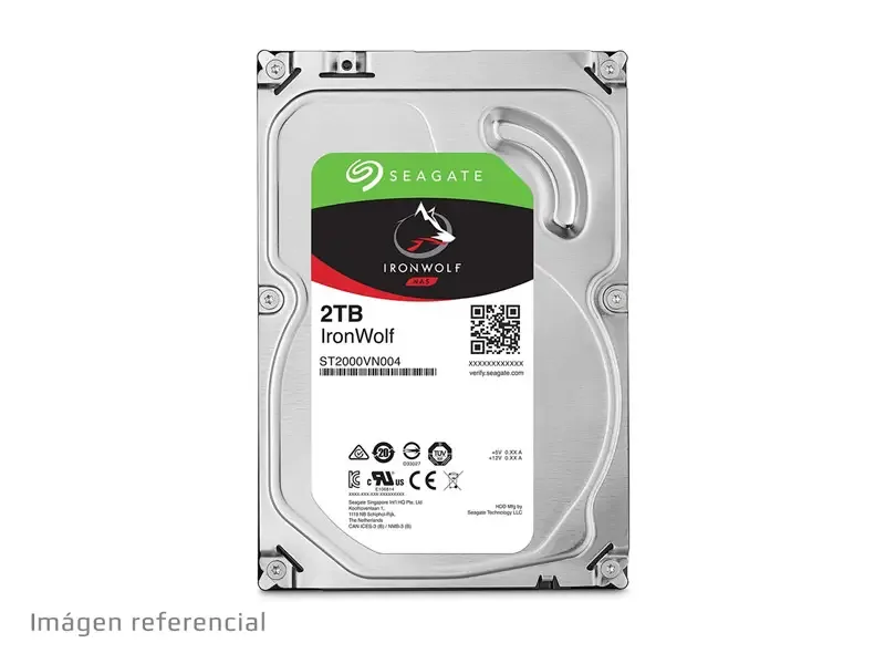 Disco Duro de 2TB Interno Seagate IronWolf NAS SATA 3.5"