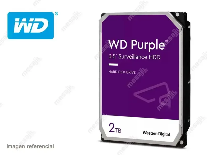 Disco Duro de 2TB Interno Western Digital Purple NVR SATA 64MB