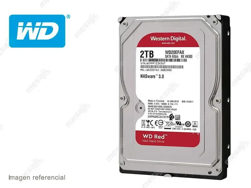 Disco Duro de 2TB Interno Western Digital Red NAS  SATA 3.5"