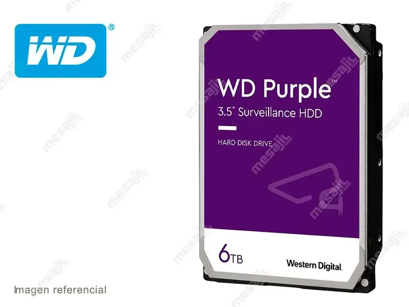 Disco Duro de 6TB Interno Western Digital Purple CMR (SATA/600) 3.5"