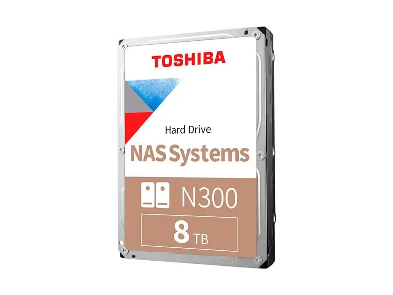 Disco Duro de 8TB Interno Toshiba N300 NAS 7200rpm  SATA 6.0Gb/s 512mb 3.5