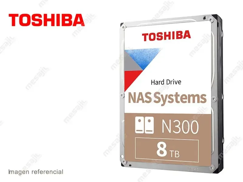 Disco Duro de 8TB Interno Toshiba N300 NAS PRO 7200rpm  512mb 3.5