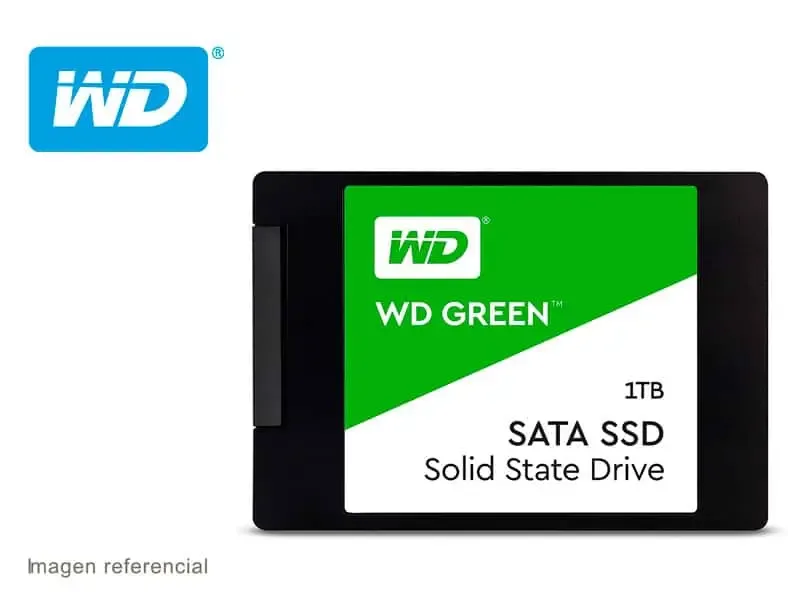 Disco Solido Interno de 1TB Western Digital Green SATA SSD 2.5" (WDS100T2G0A)
