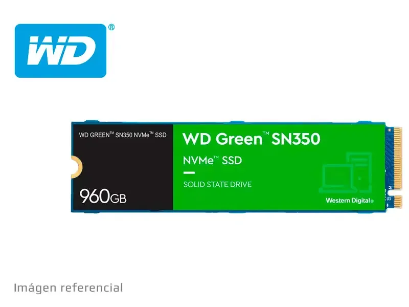 Disco Solido Interno M.2 2280 960GB Western Digital Green NVMe SN350