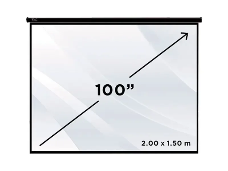 Ecran Klip Xtreme de Pared y Techo - 2.00 m x 1.50 m/100" Diagonal (KPS-303)