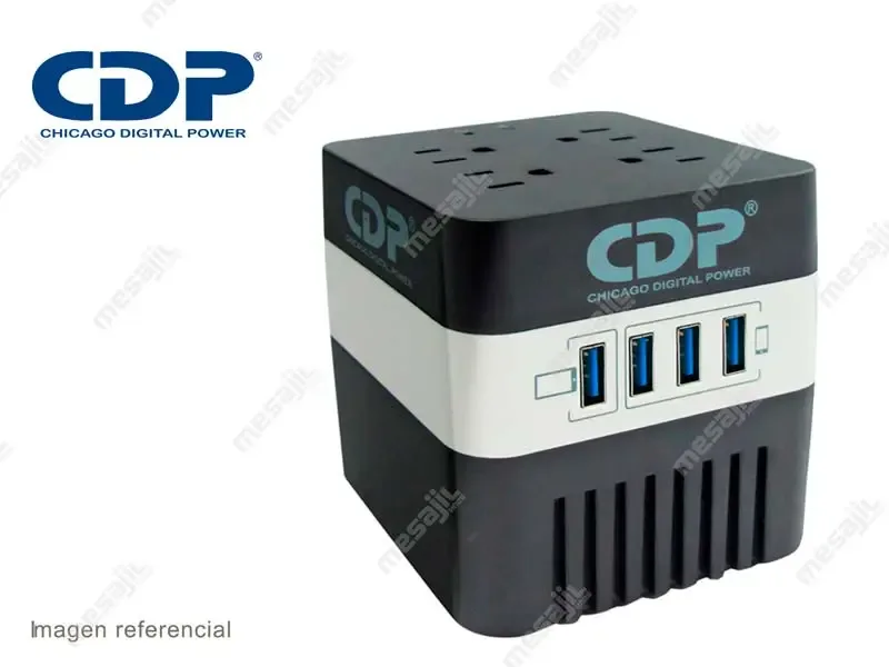 Estabilizador CDP 600VA (300w) RU-AVR604I  4-USB 4 tomas 220v