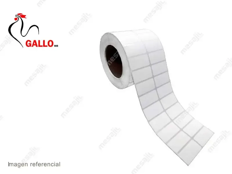 ETIQUETAS DE PAPEL 2"X1" 2COL C1 X 3,000 (50x25mm)