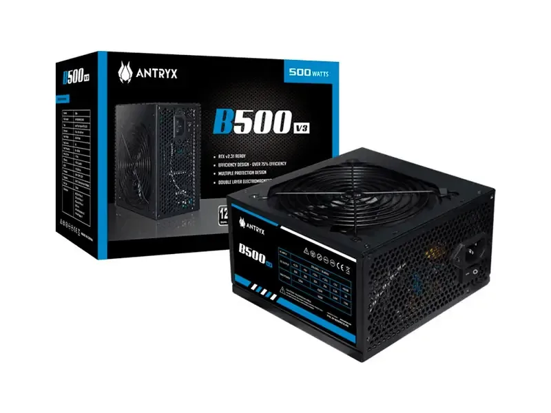 Fuente Antryx B500W V3 ATX 2.3 BOX (AP-B500RV3S-RB)