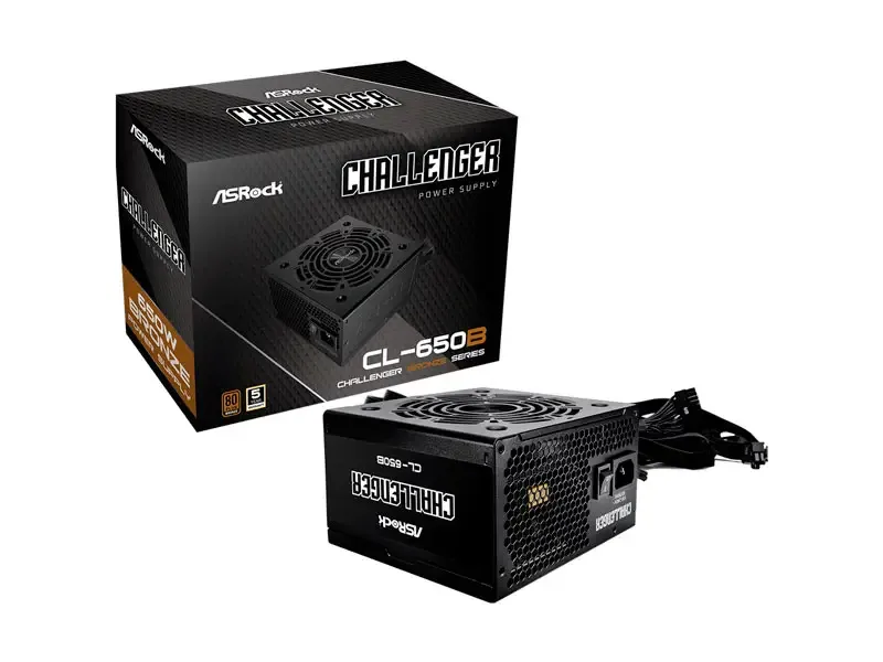 Fuente ASRock CHALLENGER CL-650B 650W Power supply 80 Plus Bronze ATX 2.52 Black