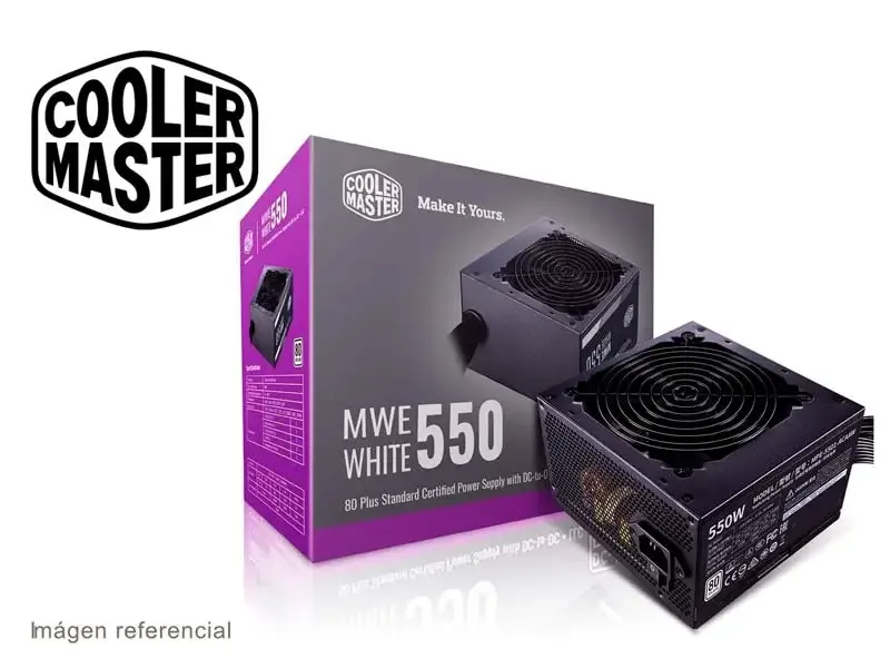 Fuente Cooler Master 550W MWE 550 White 230V 80 Plus