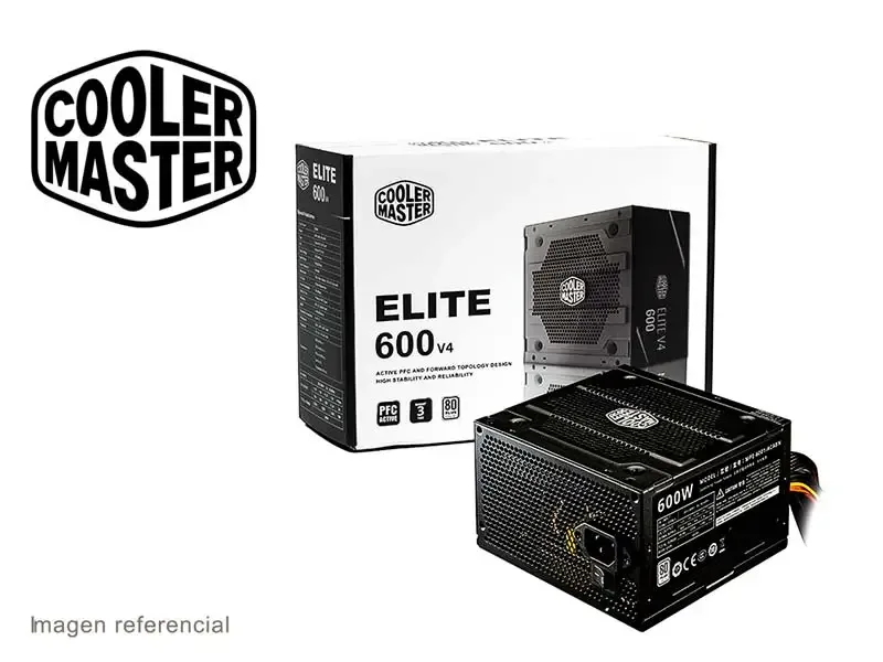 Fuente Cooler Master Elite 600 230V V4 600W 80 Plus White