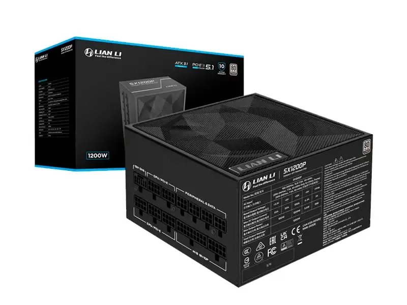 Fuente LIAN LI SX 1200W 80 Plus Platinum EX Modular ATX3.1 Black (SX1200P.B0)