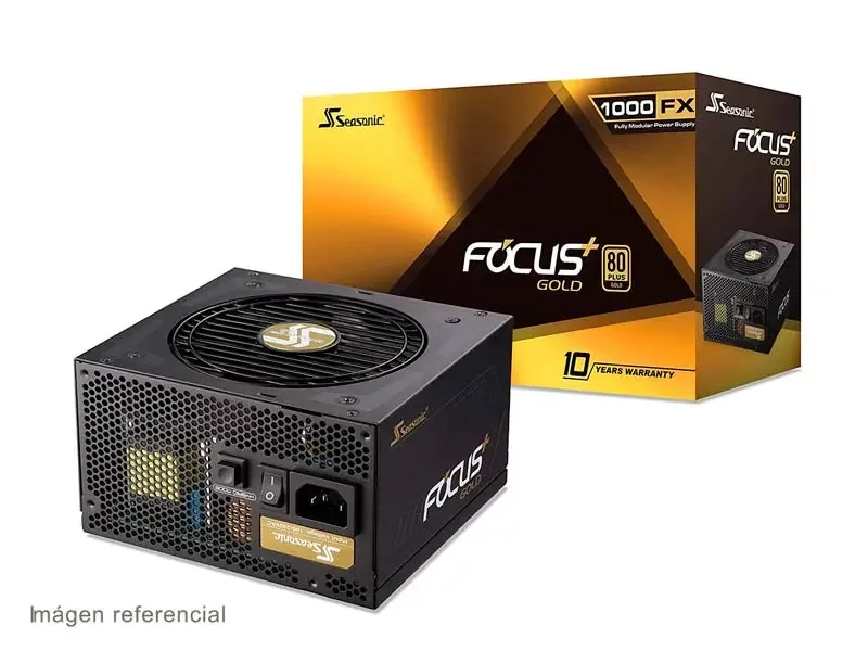 Fuente Seasonic 1000W FOCUS PLUS 80 Plus Gold Modular, ATX3.0 , PCIE 5.0 (SSR-1000FX3)