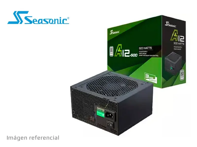 Fuente Seasonic 500W A12 80 Plus White (SSR-500RA)