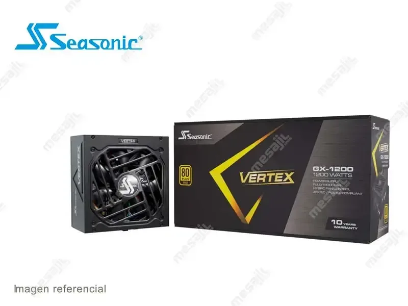 Fuente Seasonic Vertex GX-1200 Watts Gold 80 Plus Modular, ATX3.0 , PCIE 5.0 (12122GXAFS)