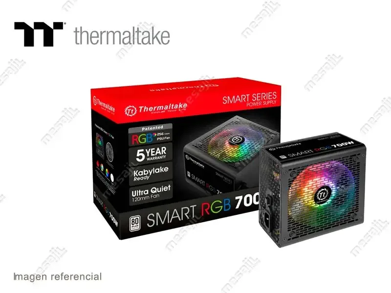 FUENTE THERMALTAKE 700watts 80 plus Smart RGB  (PS-SPR-0700NHFAWU-1)