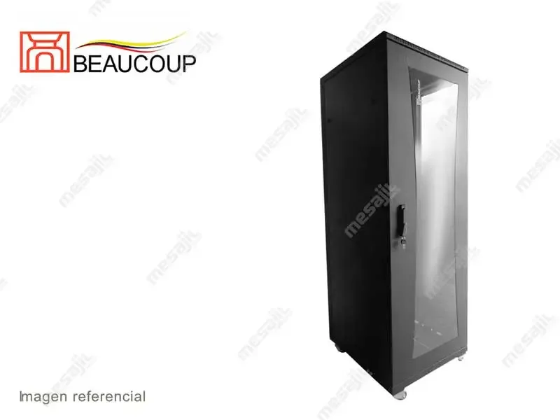 GABINETE DE PISO BEAUCOUP 42RU MERCURIO (I-1260-N) P/VIDRIO NEGRO