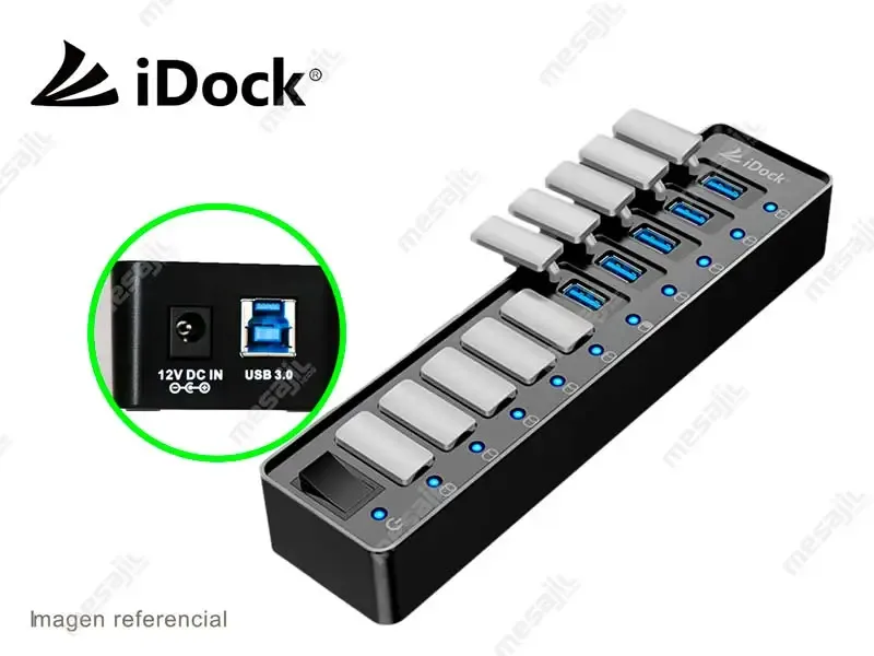 HUB 10 PORTS iDock  USB3.0 (IDK-1000) Black