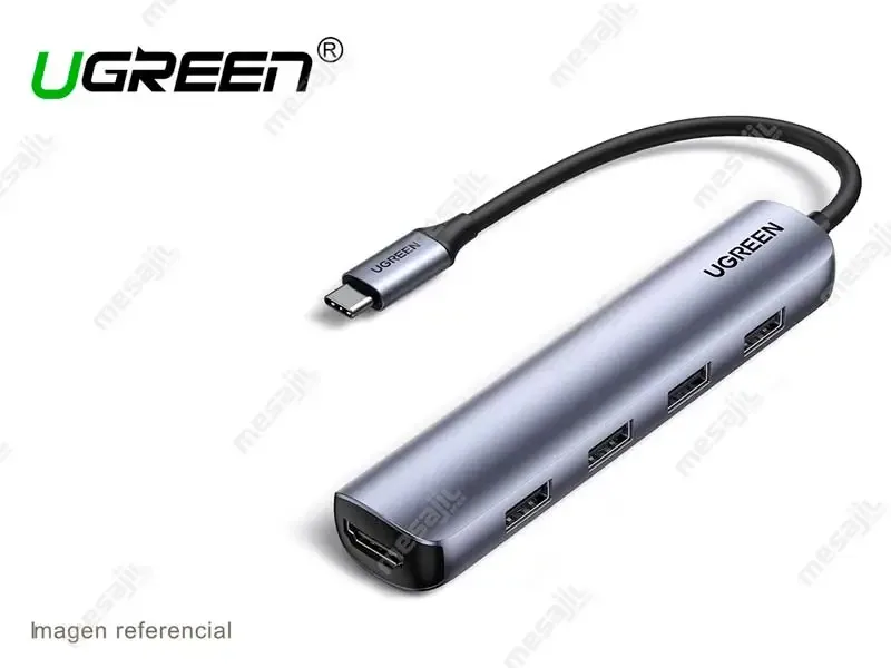 HUB GREEN Multipuerto USB-C a 4USB 3.0 /HDMI/4K Mac, (20197)