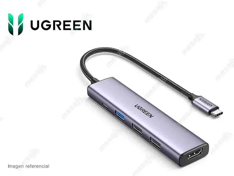 Hub UGREEN 5 en 1 USB-C a HDMI 4k/2  port USB3.0/ DP 15495
