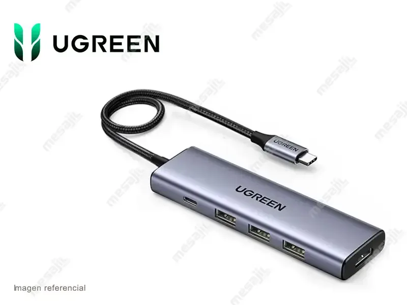 Hub UGREEN 5 en 1 USB-C a HDMI/USB-A/DP (15597)