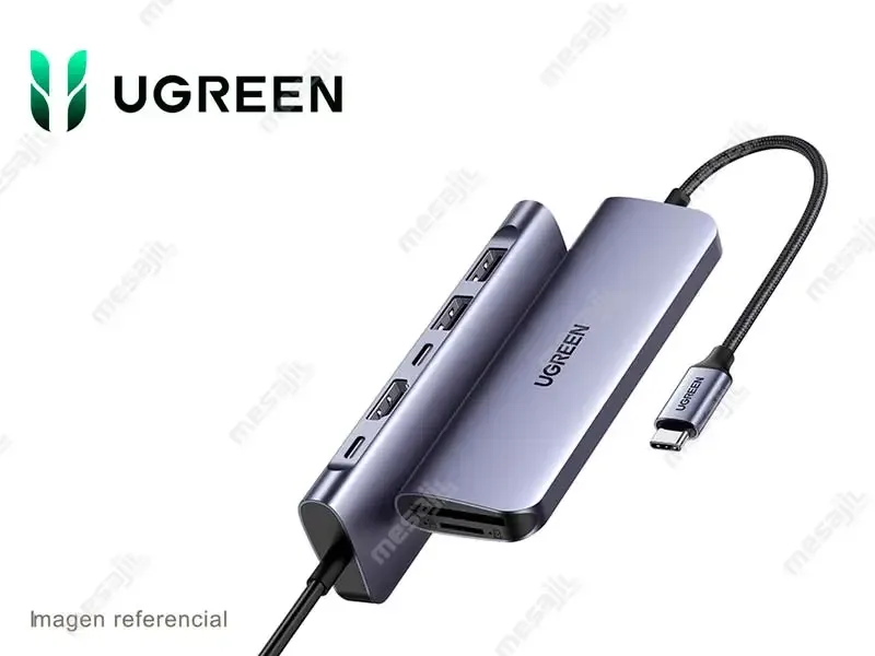 Hub UGREEN 7 en 1 USB-C a  PD 100W /USB 3.0/4K HDMI/MICRO SD   (15214)