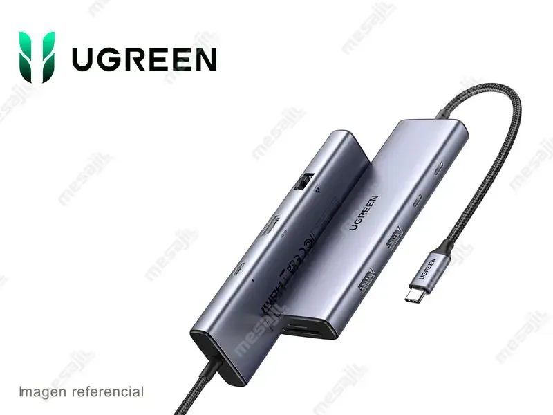 Hub UGREEN 9 en 1 USB-C a  USB 3.0/HDMI 4K/SD/RJ45 (15375)