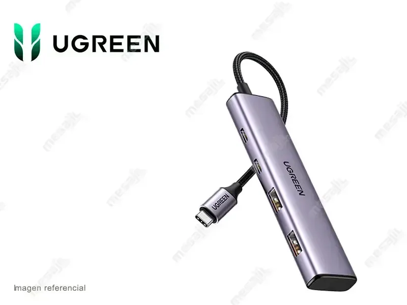 Hub UGREEN CM473 USB-C a 2 USB-A 3.0, 2 USB-C (15395)