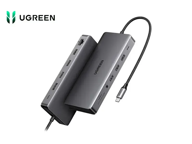 Hub UGREEN Revodok Pro 313 13 en 1 de USB-C DP/HDMI/USB-A/USB-C/RJ45/SD/TF/PD/Audio 3.5mm CM681 (15978)