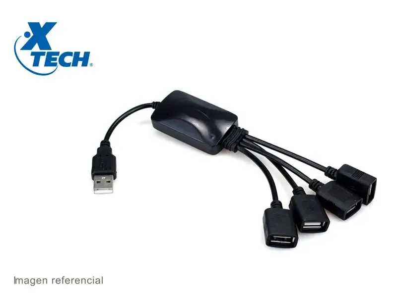 Hub Xtech XTC-320 USB 2.0 de 4 puertos