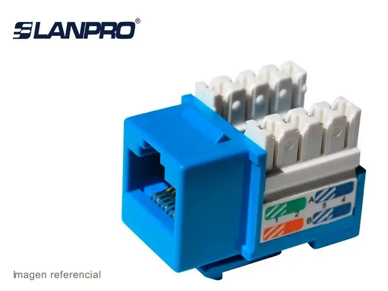 Keystone Jack Lanpro Cat. 6 X-Class UTP Degree Azul