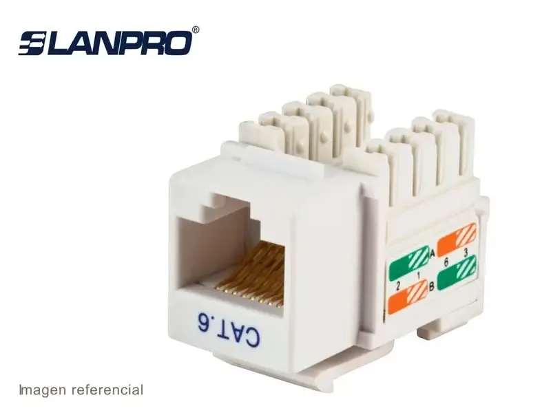 Keystone Jack Lanpro Cat. 6 X-Class UTP Degree Blanco