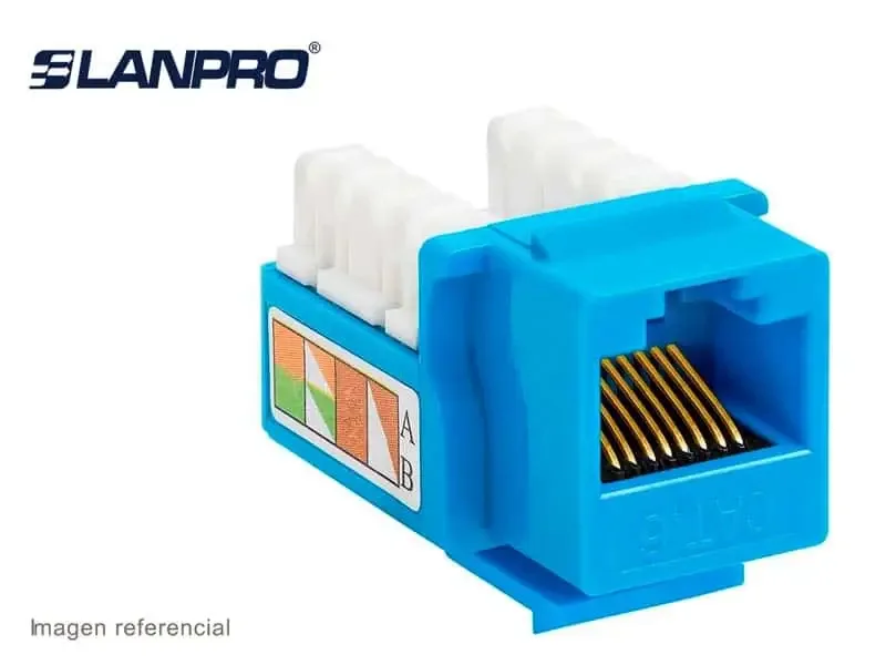 LANPRO KEYSTONE JACK CAT.6 AZUL (LP-7C6PUSBL)