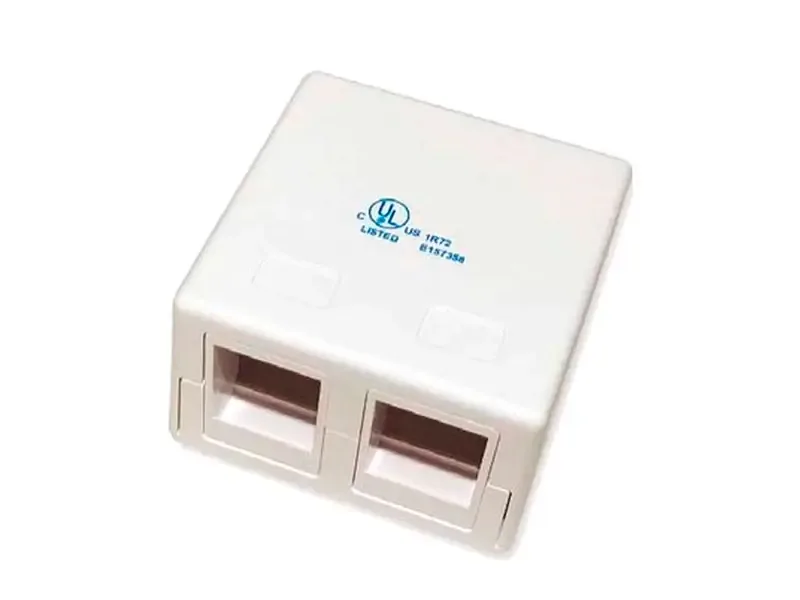 LANPRO MINI CAJA DE MMONTAJE DE 2 Puerto Blanco (LP-302WH)