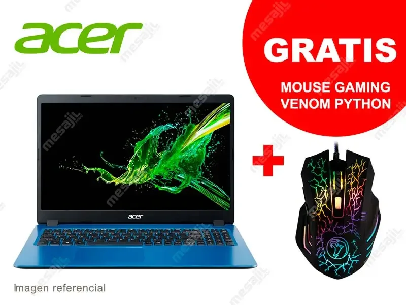 Laptop Acer Aspire A315-56-364D Intel Core i3-1005G1 4GB/SSD 256GB/15.6"/W10H