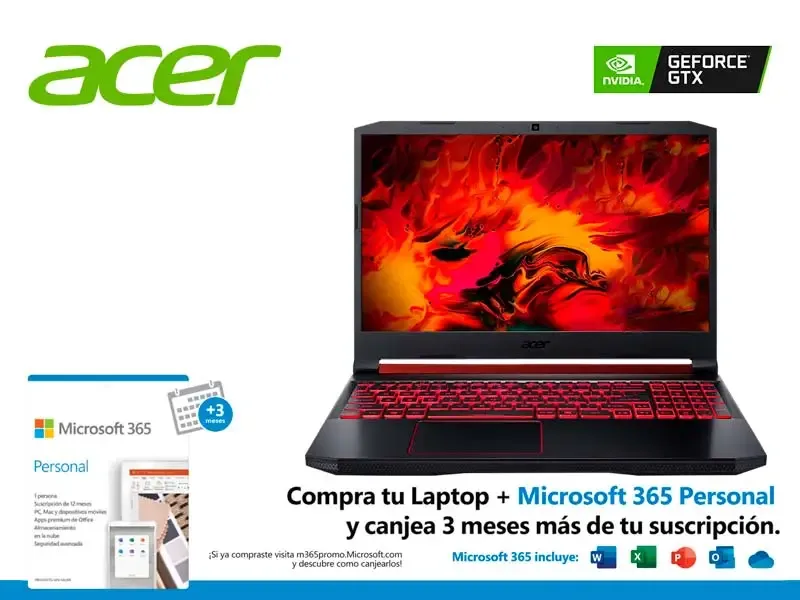 Laptop Acer Gaming Nitro 5 AN515-55-58WZ Intel Core i5-10300H 8GB/SSD 512GB/GTX 1650 V4GB/15.6" W10H