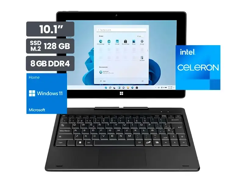 Laptop Advance 2 en 1 CN4058 10.1" Touch N4020 8GB 128GB Windos 11Home
