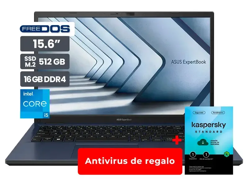 Laptop ASUS ExpertBook B1502CVA-NJ3457 15.6" Intel Core i5-1335U 16GB SSD512 No incluye Windows