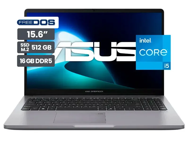 Laptop ASUS ExpertBook P1 P1503CVA-S72381 15.6" Intel Core 5 210H 16GB SSD 512GB  No incluye Windows