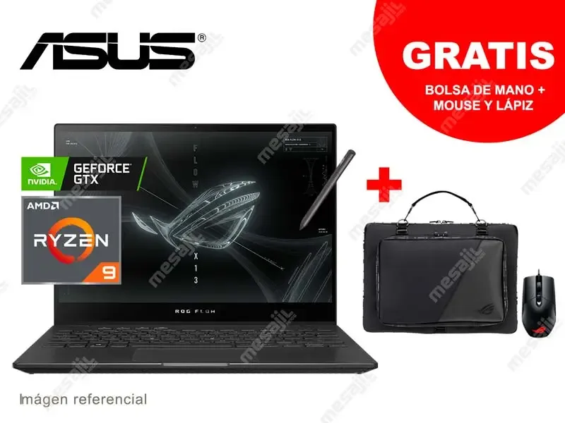 Laptop ASUS Gaming ROG Flow X13 GV301GV301QH-K6300T AMD Ryzen 9 5900HS 16G/512GB M.2/V4GB GTX1650/13.4"