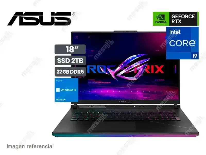 Laptop ASUS Gaming ROG Strix SCAR 18 G834 G834JY-N6013W Intel Core i9-13980HX 32GB/SSD2TB/V16GB RTX4090/18"/W11H