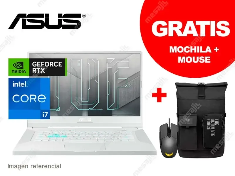 Laptop ASUS TUF Gaming FX516PC-HN074 Intel Core I7-11370H 16GB/SS512GB/V4GB RTX 3050/15.6 FHD" MOONLIGHT WHITE