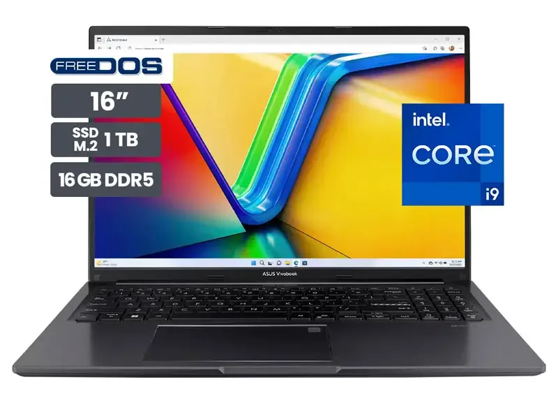 Laptop ASUS VivoBook 16 X1605VA-MB2560 16" Intel Core 9-270H 16GB SSD1TB No incluye Windows